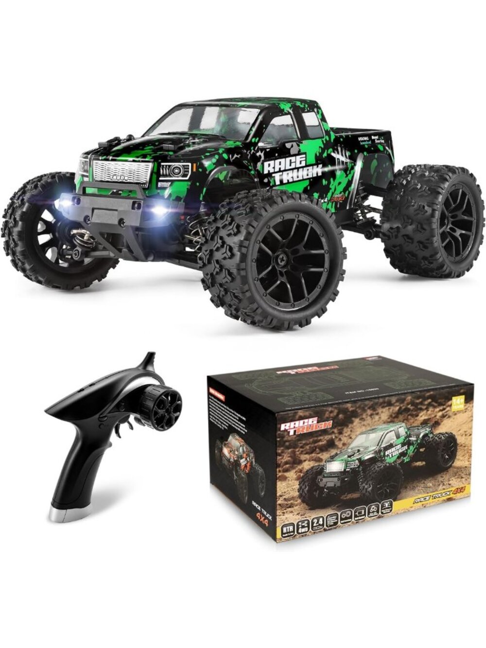 All-Terrain 1:18 Scale RC Car - Hobby 4WD Remote Control Vehicle for Kids